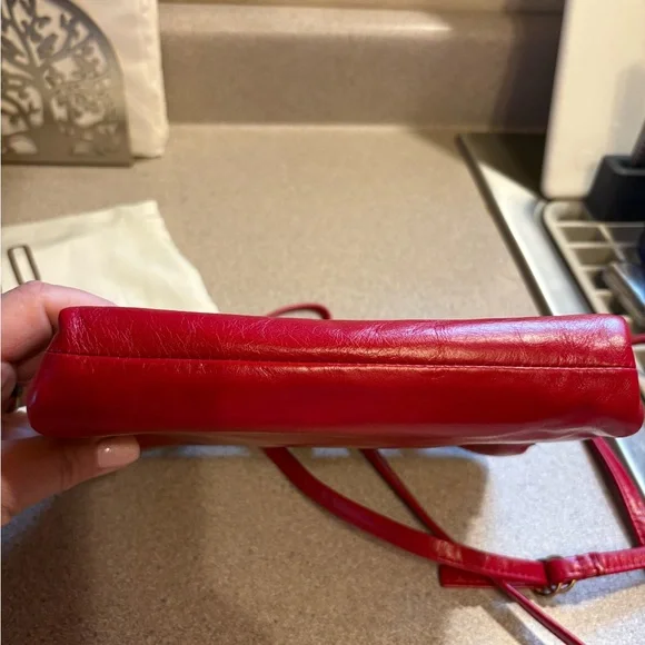 HOBO Vibrant Red Leather Crossbody Bag - Picture 4 of 4